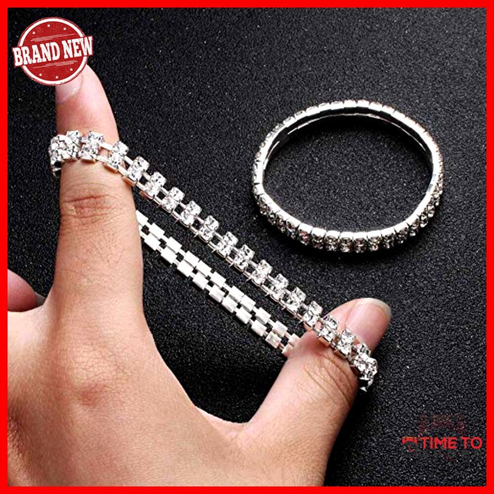Sparkle Rhinestone Stackable Stretch Bracelets El… - image 5